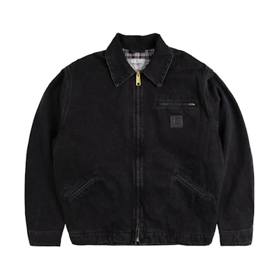 Carhartt WIP Black Denim Jacket with Zippered Pocket I031391-10