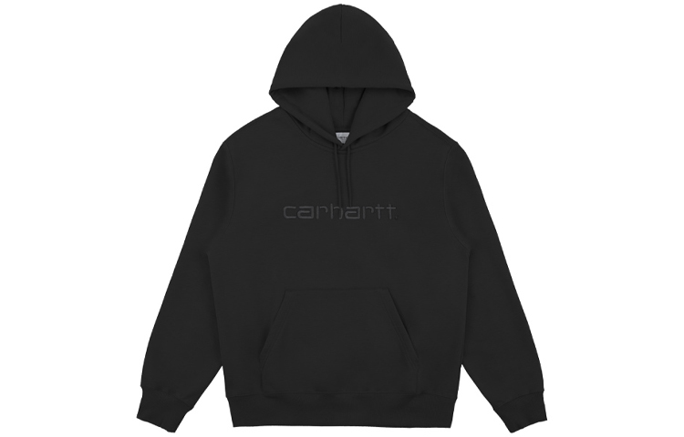 Carhartt WIP Black Embroidered Fleece Hoodie CHXSWI027093D-BKX