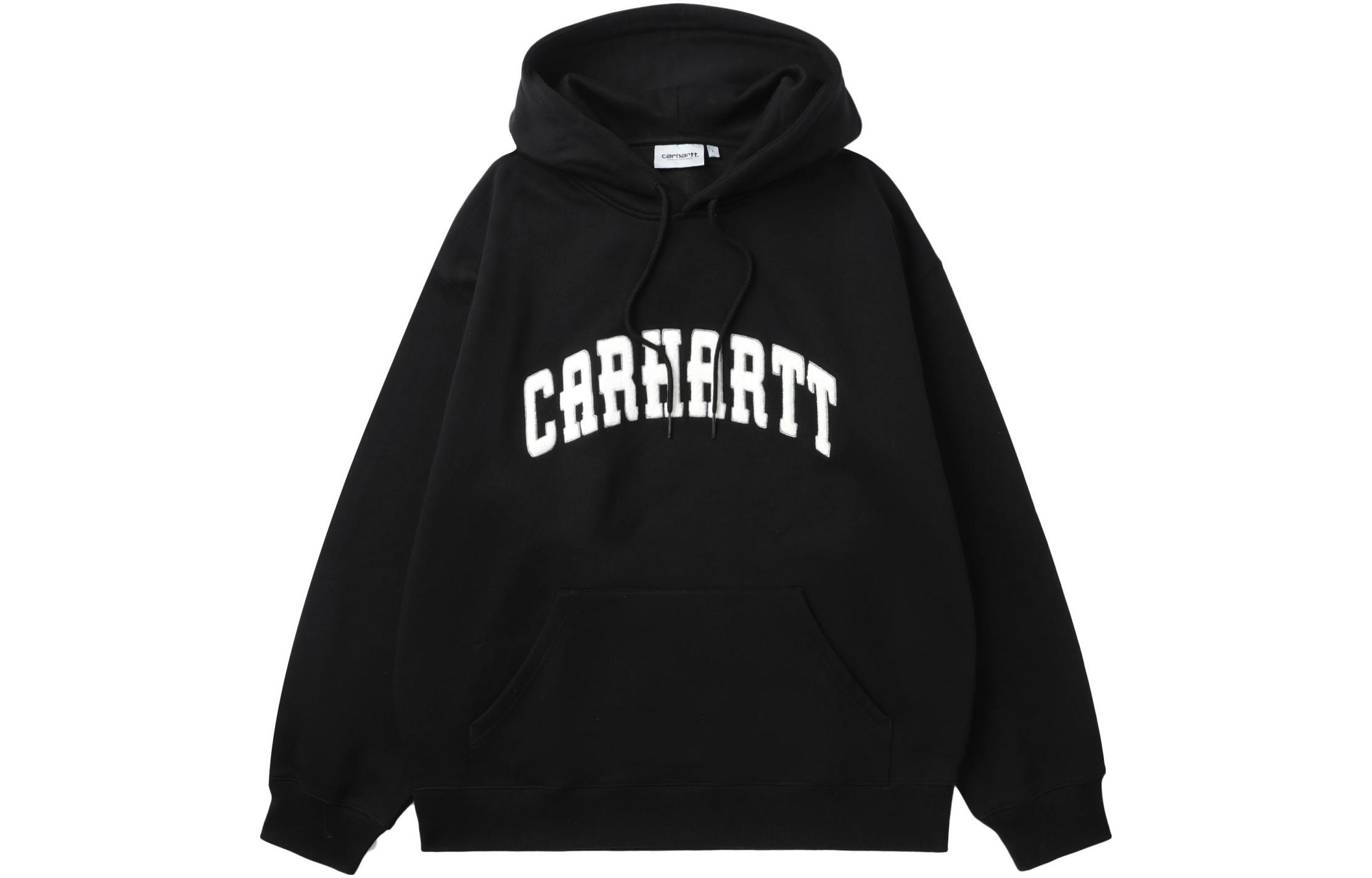 Carhartt WIP Black Embroidered Logo Hoodie - Oversized & Comfy CHXSWF23A053LBKX