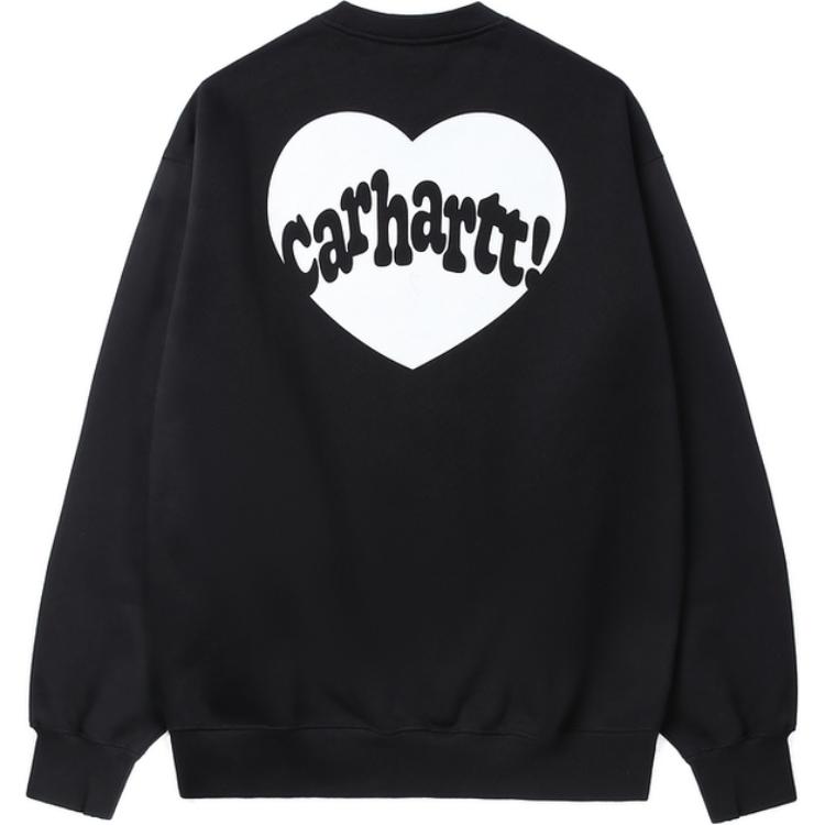Carhartt WIP Black Heart Logo Embroidered Graphic Crewneck Sweatshirt CHXSWA242023N-BKX