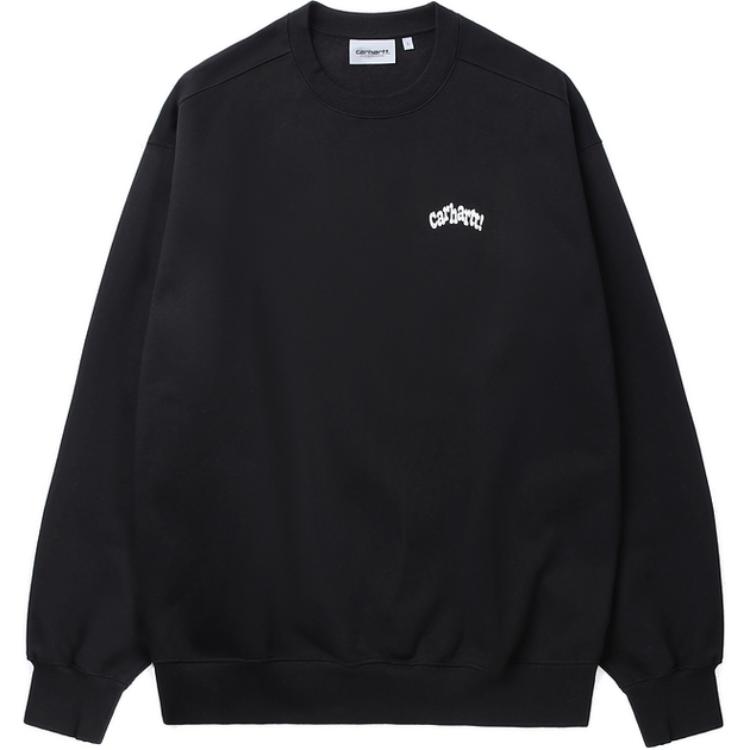 Lookbook Sudadera Gráfica Carhartt WIP Negra con Logo de Corazón Bordado CHXSWA242023N-BKX