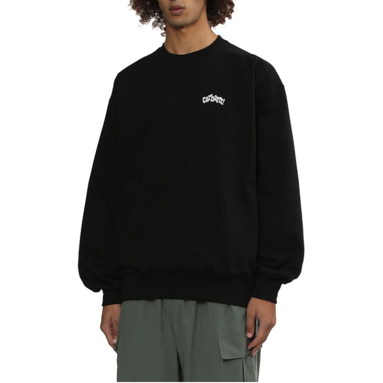 Shop Sudadera Gráfica Carhartt WIP Negra con Logo de Corazón Bordado CHXSWA242023N-BKX