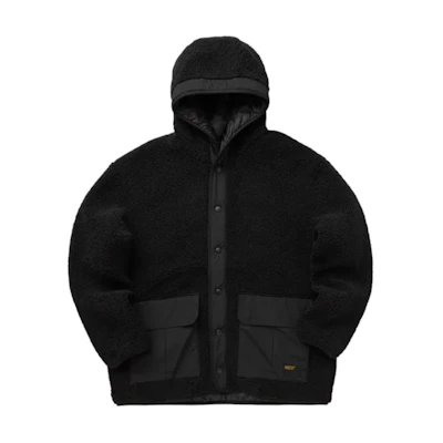 Carhartt WIP Black Hooded Patchwork Oversized Long Sleeve Jacket I032242-89-XX