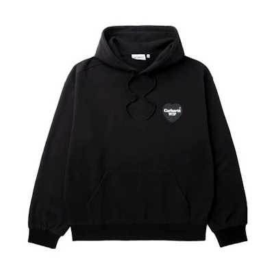Carhartt WIP Black Letter Print Pullover Hoodie Long Sleeve CHXSWF23I168L-BKX
