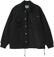 Carhartt WIP Black Logo Workwear Casual Shirt Jacket I030439-89-GD Carhartt WIP Black Logo Workwear Casual Shirt Jacket I030439-89-GD