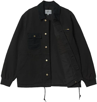 Carhartt WIP Black Logo Workwear Casual Shirt Jacket I030439-89-GD Order Carhartt WIP Black Logo Workwear Casual Shirt Jacket I030439-89-GD