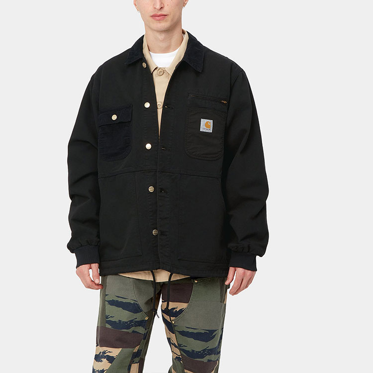 Purchase Carhartt WIP Black Logo Workwear Casual Shirt Jacket I030439-89-GD