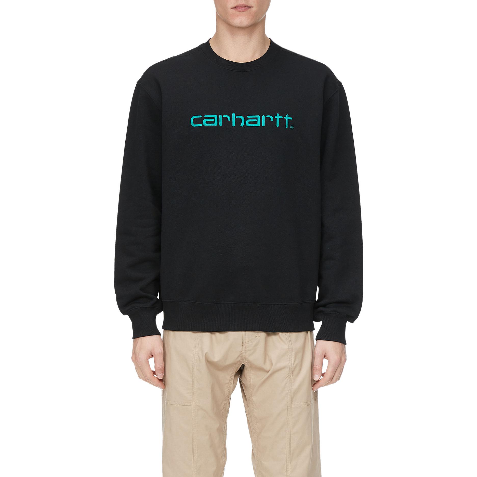 Carhartt WIP Black Long Sleeve Logo Sweatshirt CHXSWA191061G-BKX 圖 4