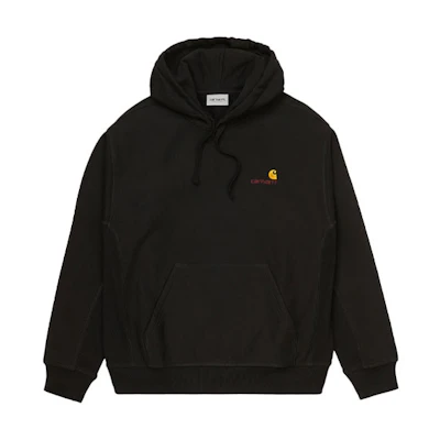 Carhartt WIP Black Loose-Fit Hoodie with Logo Embroidery I028279-89-XX