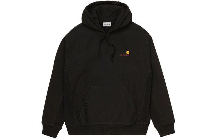 Order Carhartt WIP Hoodie Hitam Longgar dengan Sulaman Logo I028279-89-XX