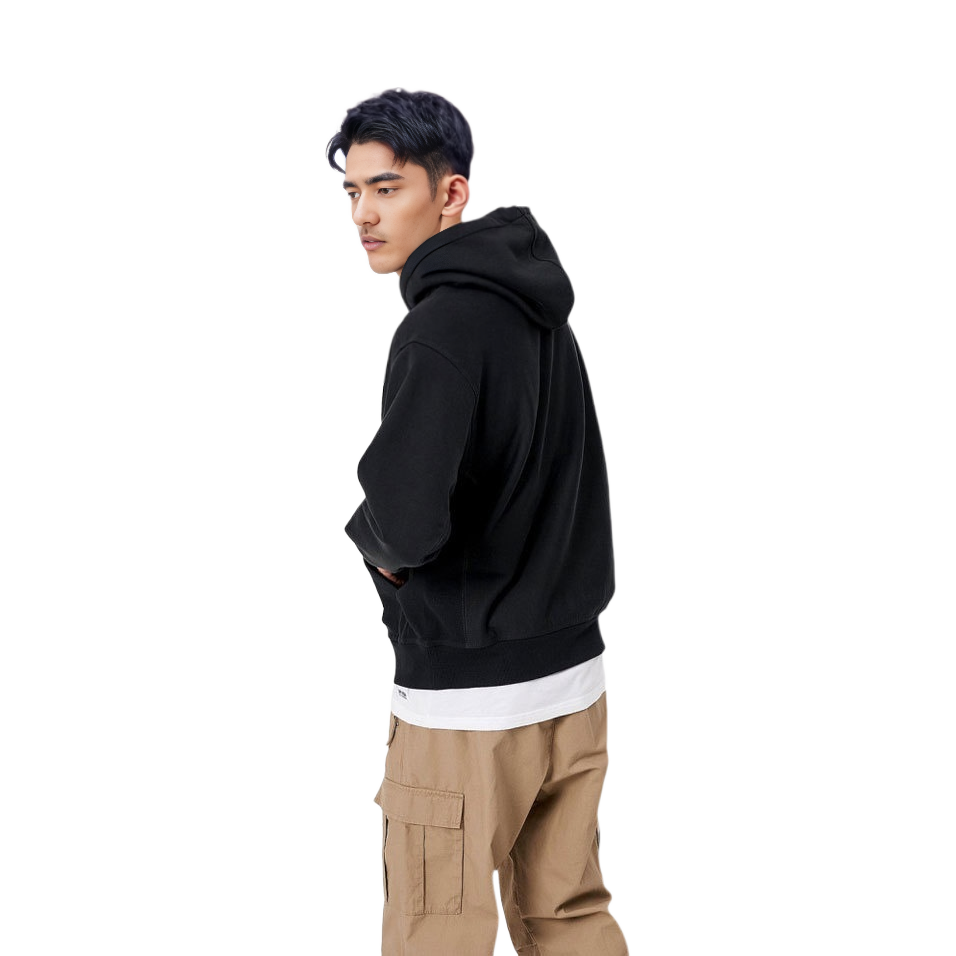 Shop Carhartt WIP Hoodie Hitam Longgar dengan Sulaman Logo I028279-89-XX