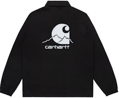 Carhartt WIP Black Loose-Fit Logo Coach Jacket 211048G-BKX Carhartt WIP Black Loose-Fit Logo Coach Jacket 211048G-BKX