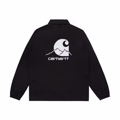 Carhartt WIP Black Loose-Fit Logo Coach Jacket 211048G-BKX