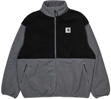 Carhartt WIP Black Minimalist Color-Block Stand Collar Jacket A202001-89-90 Carhartt WIP Black Minimalist Color-Block Stand Collar Jacket A202001-89-90