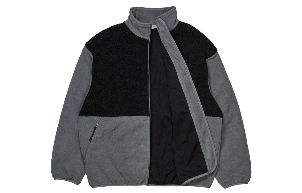 Shop Chaqueta Carhartt WIP Negra Minimalista con Cuello Alto y Bloques de Color A202001-89-90