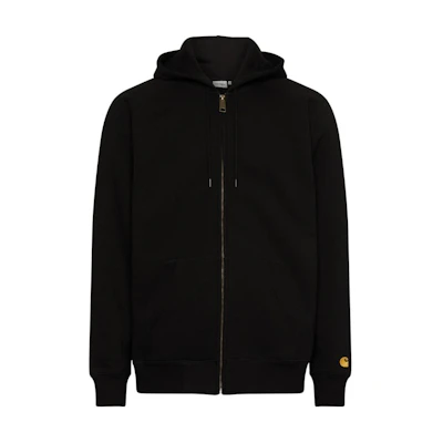 Carhartt WIP Black Plain Zip-Up Hoodie Jacket I033664-00F-XX