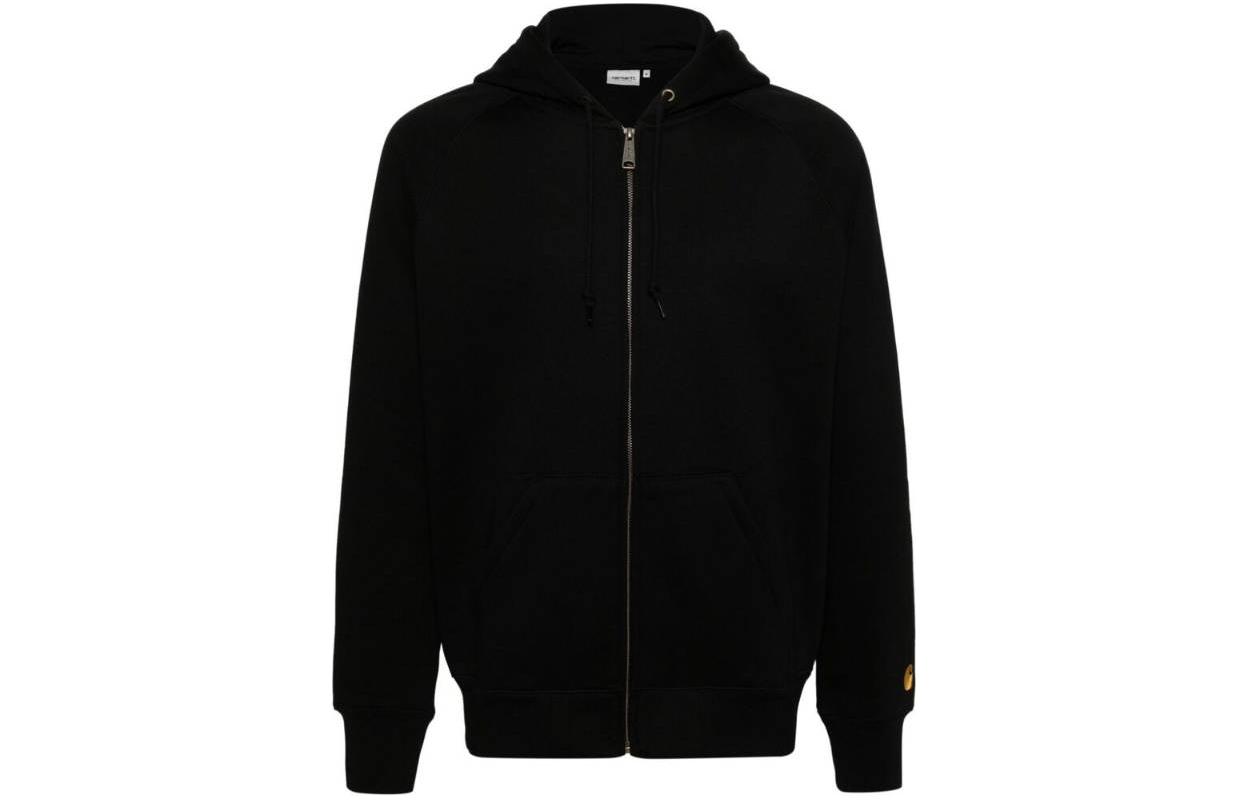 Order Carhartt WIP Jaket Hoodie Zip-Up Hitam Plain I033664-00F-XX