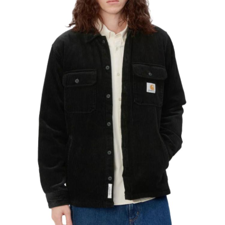 Details for 칼하트 WIP 블랙 싱글 브레스트 칼라 롱 슬리브 자켓 I02882-789-XX