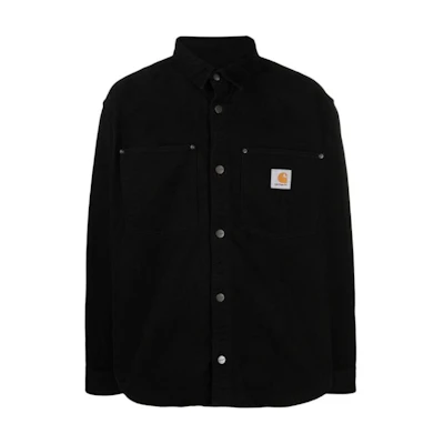 Carhartt WIP Black Solid Color Collar Button-Up Jacket I03237-089-02
