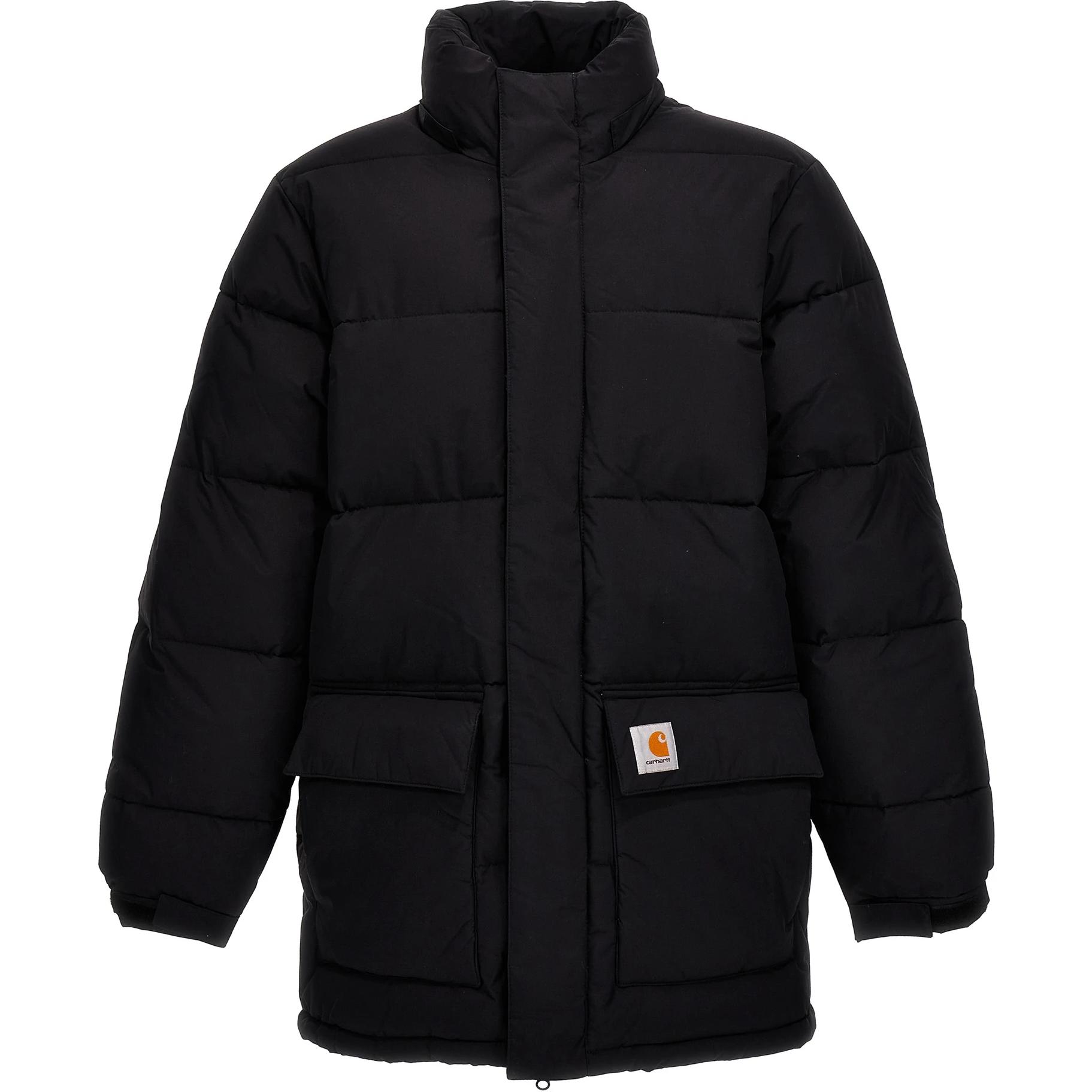 Carhartt WIP Black Solid Color Zip-Up Hooded Jacket I03226-789-XX