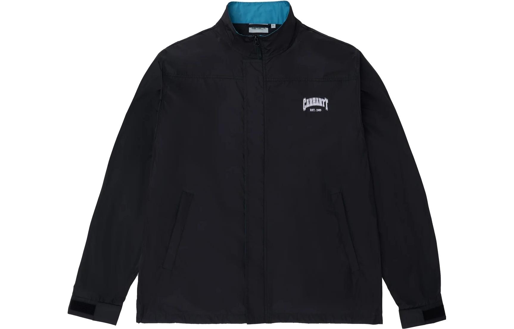 Carhartt WIP Black Solid Lettering Zip-Up Jacket A231033-89-XX