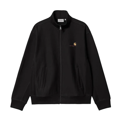 Carhartt WIP Black Solid Logo Embroidered Zip-Up Collar Jacket I031686-23S-XX