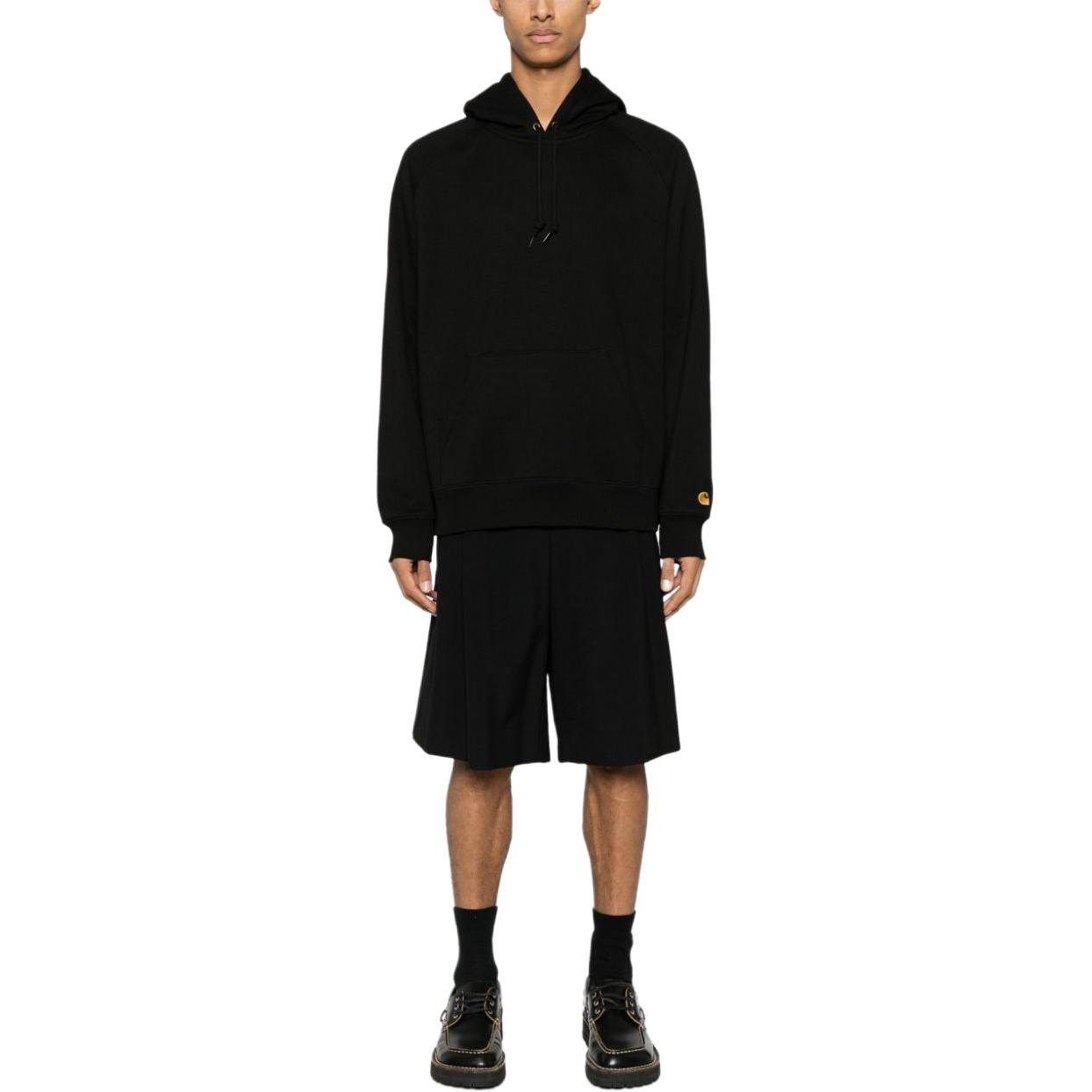 Lookbook Carhartt WIP Hoodie Hitam Solid Lengan Panjang Pullover Fit I033661-00F-XX