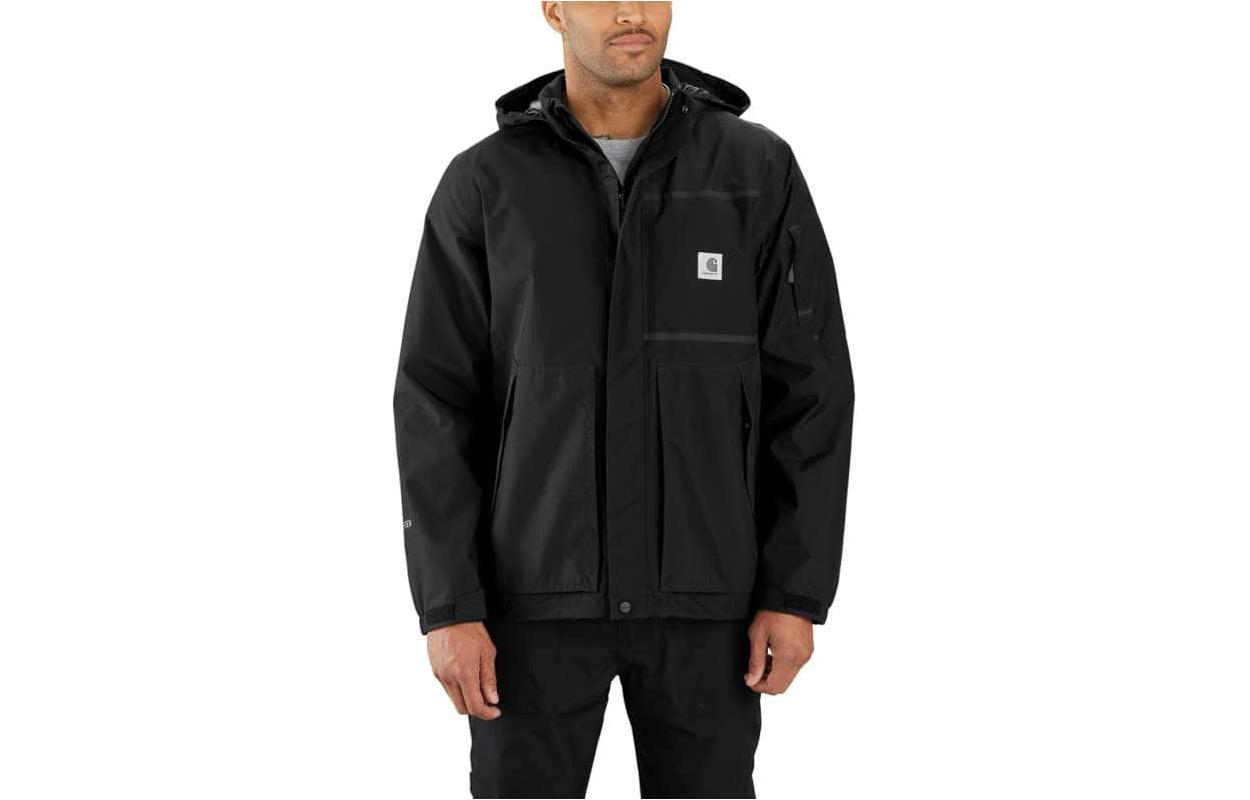 Order Carhartt WIP 黑色Storm Defender輕量Gore-Tex連帽外套 - 寬鬆版型 106119