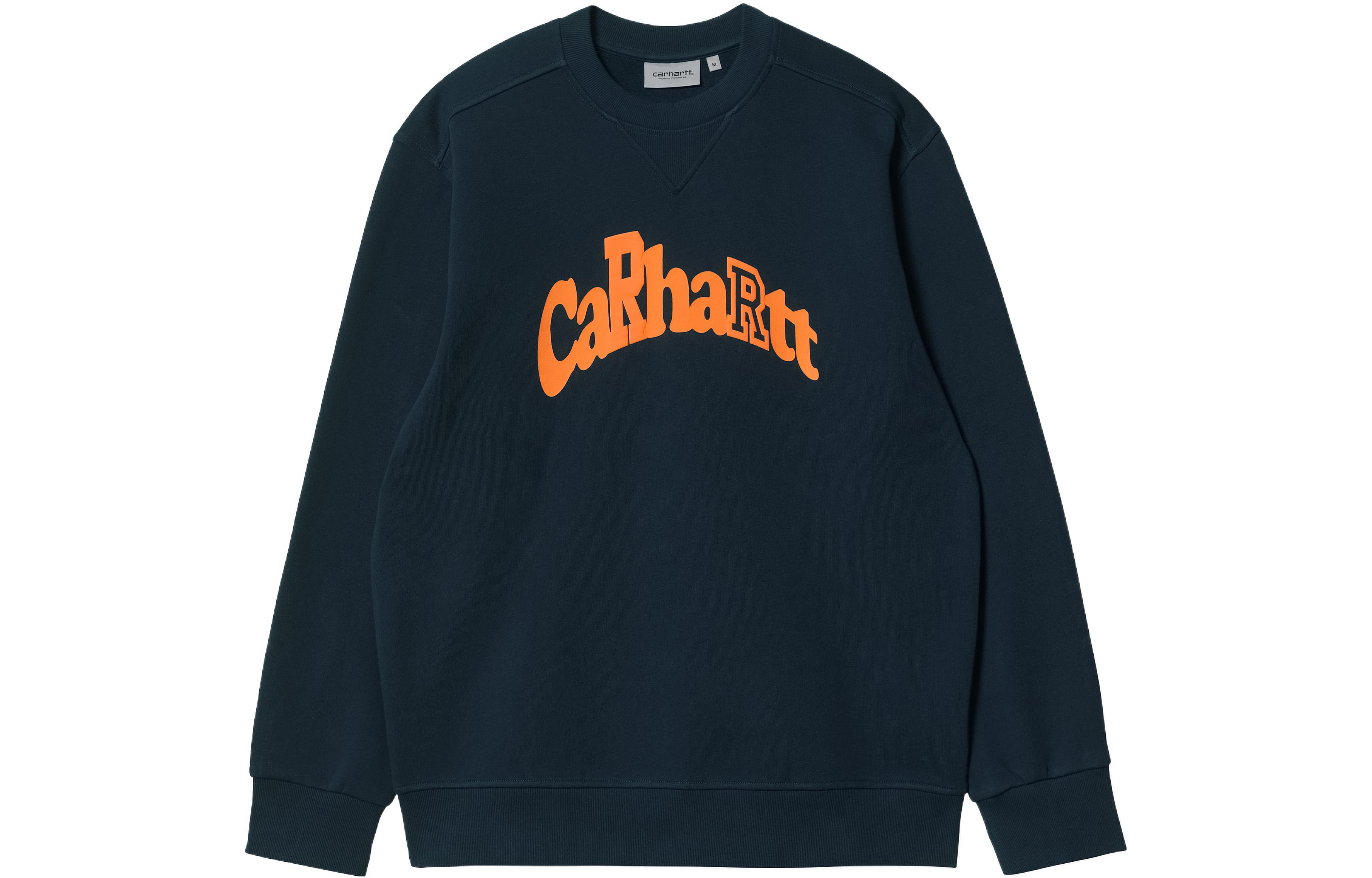 Carhartt WIP Blue Crewneck Sweatshirt with Front Lettering I030141-0SS-XX