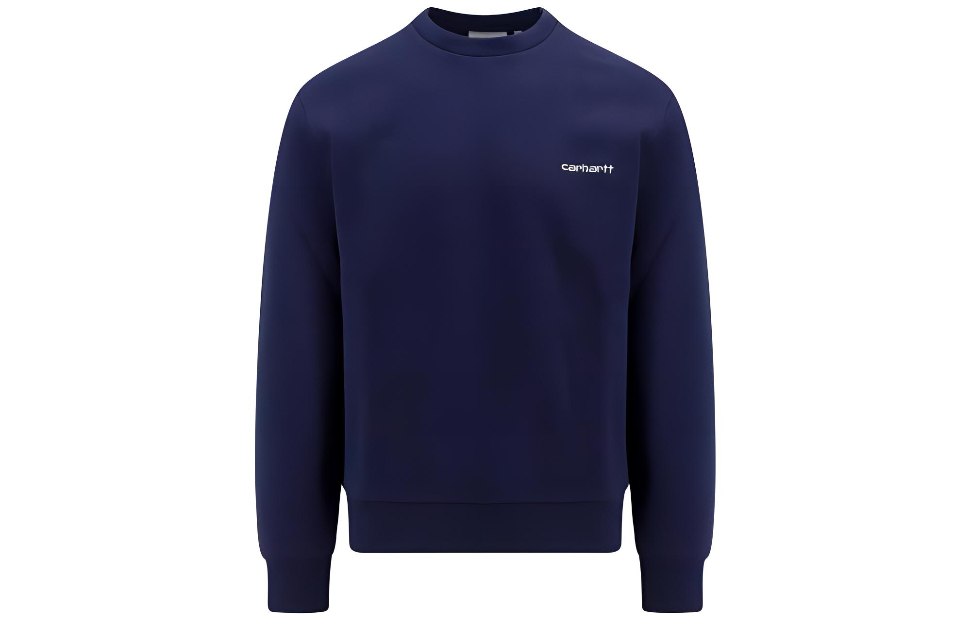 Carhartt WIP Blue Crewneck Sweatshirt with Logo Print I032692-981-XX
