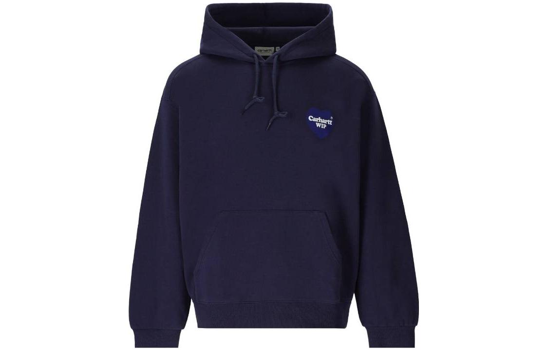 Carhartt WIP Blue Hoodie with Heart Logo and Kangaroo Pocket I03216801XX