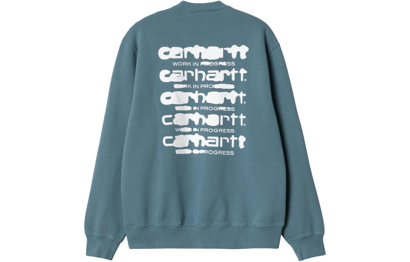 Lookbook Carhartt WIP 蓝色标志图案长袖卫衣 I032866-20E-06