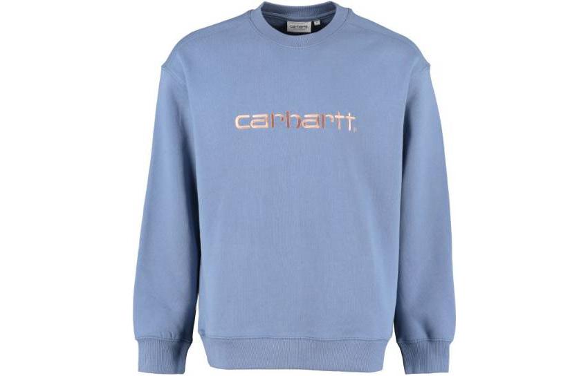 Carhartt WIP Blue Pullover Sweatshirt with Logo Print I02747503-0JB-XX