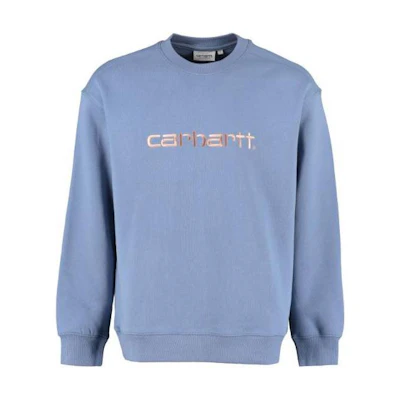 Carhartt WIP Blue Pullover Sweatshirt with Logo Print I02747503-0JB-XX