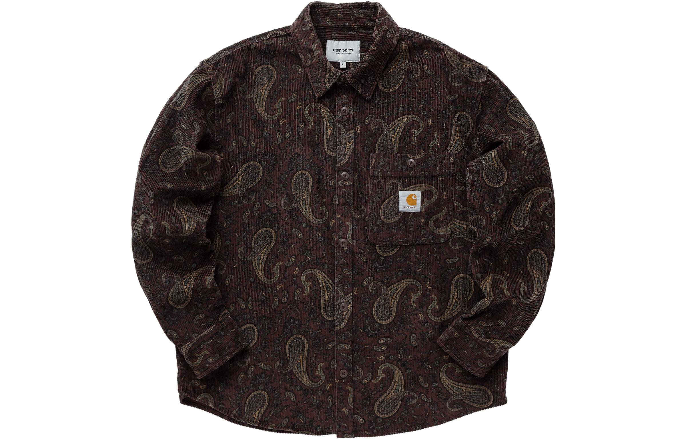Carhartt WIP Brown All-Over Print Loose Fit Shirt Jacket I029442-1U6-02