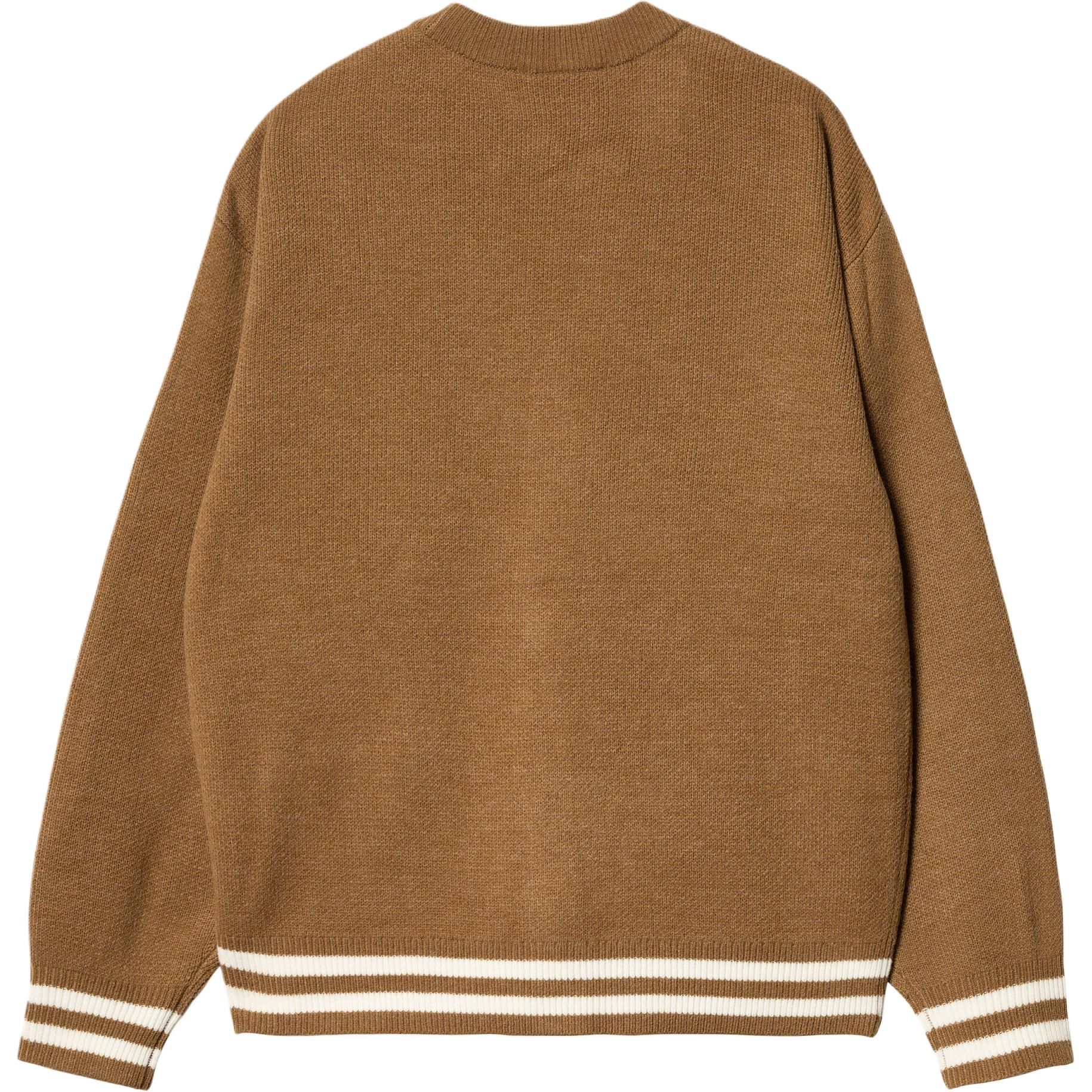 Carhartt WIP Brown Ducks Cardigan Button-Up Knit Sweater  Brown. I033862-1X4-XX 圖 3