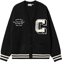 Carhartt WIP Brown Ducks Knit Cardigan Black Long Sleeve Sweater. I033862-K020-XX Carhartt WIP Brown Ducks Knit Cardigan Black Long Sleeve Sweater. I033862-K020-XX
