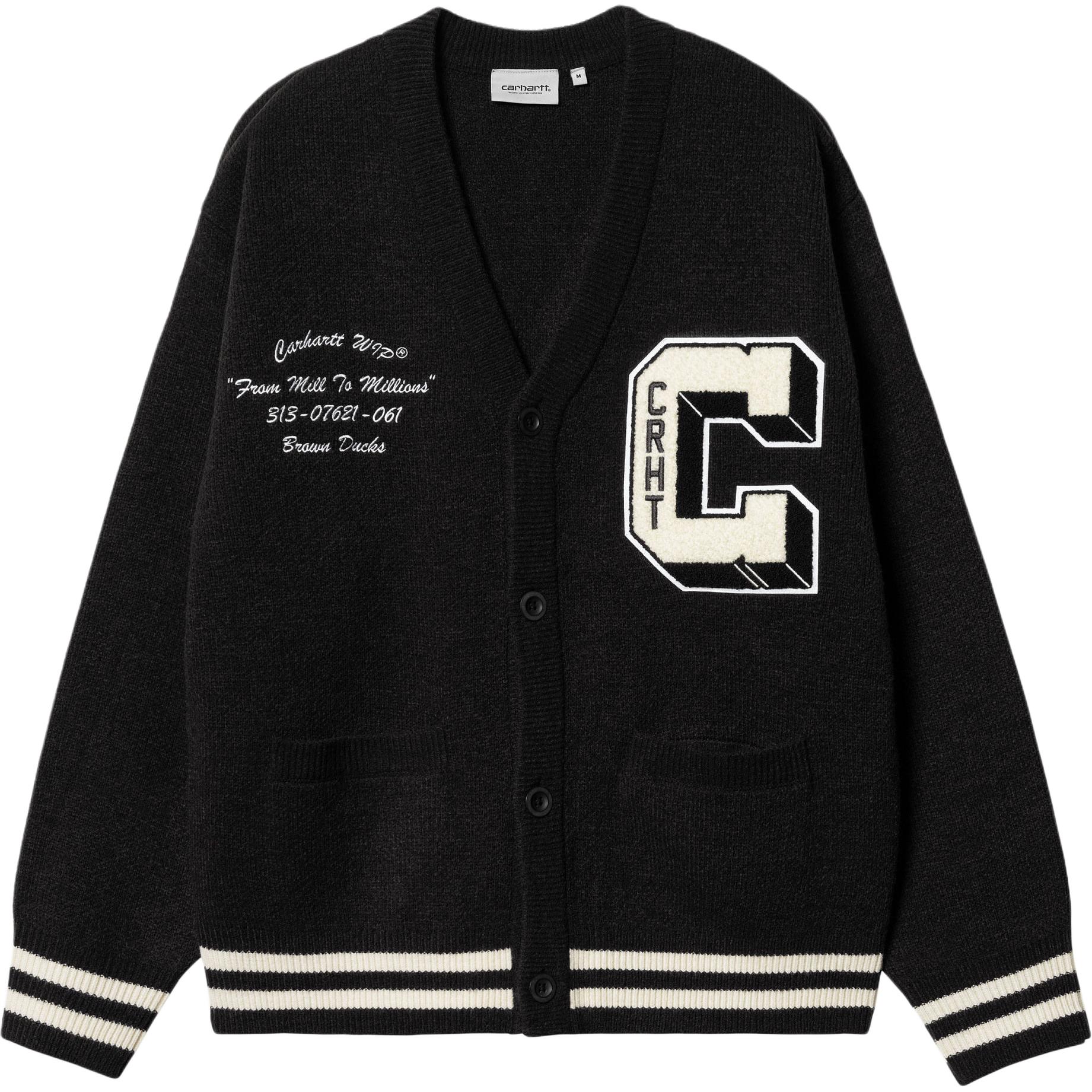 Carhartt WIP Brown Ducks Knit Cardigan Black  Long Sleeve Sweater. I033862-K020-XX 圖 2