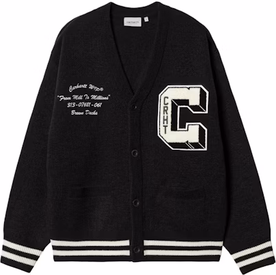 Carhartt WIP 棕鴨毛衣外套 黑色長袖針織衫. I033862-K020-XX Order Carhartt WIP 棕鴨毛衣外套 黑色長袖針織衫. I033862-K020-XX