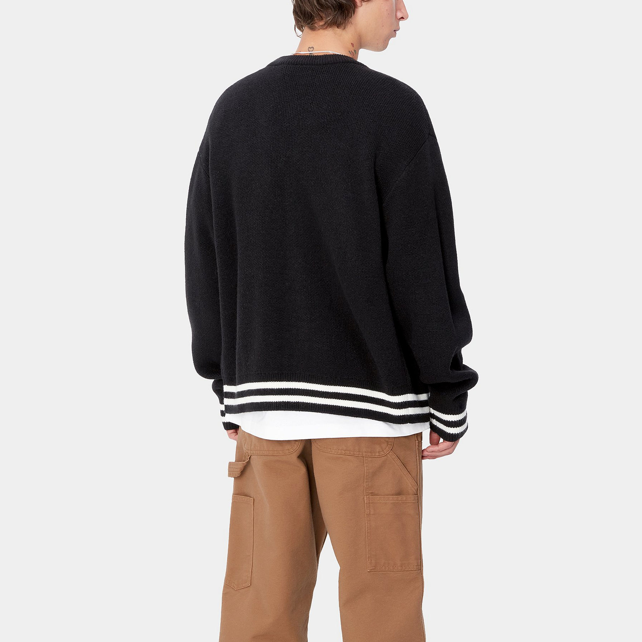 Carhartt WIP Brown Ducks Knit Cardigan Black  Long Sleeve Sweater. I033862-K020-XX 圖 5