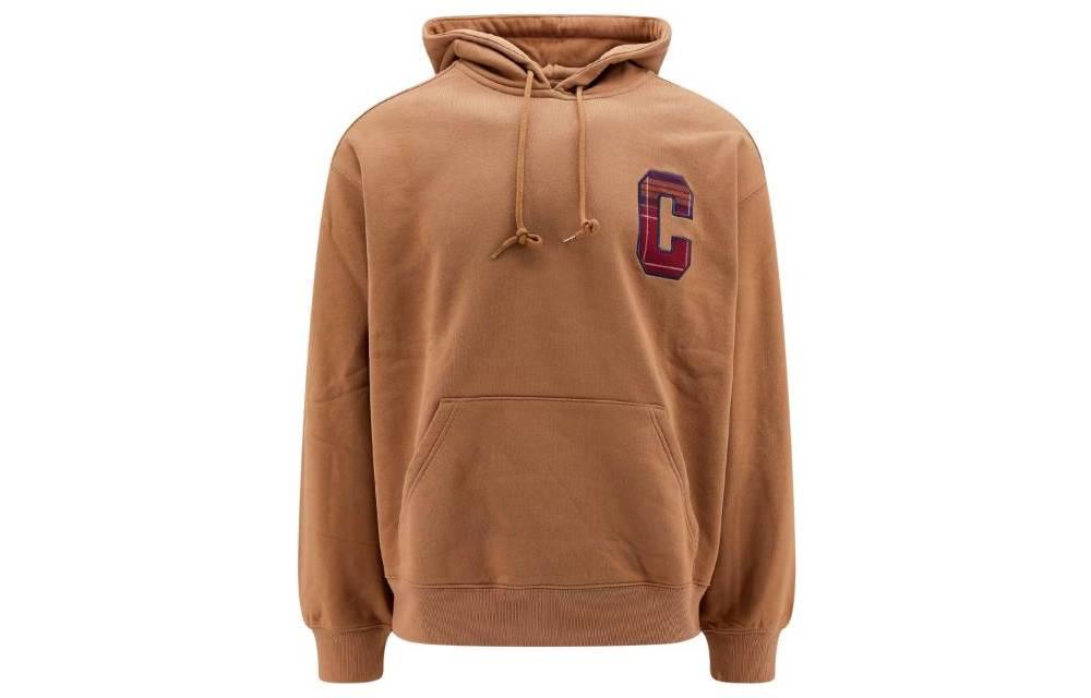 Carhartt WIP Brown Hooded Pullover Lettering Sweatshirt I032457HZXX