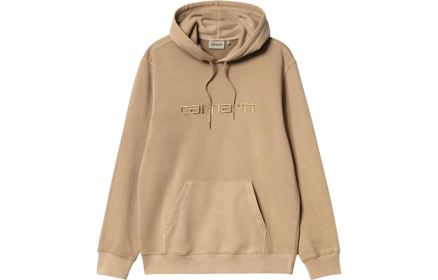 Carhartt WIP Brown Hoodie with Solid Color and Embroidered Logo I030145-NO-XX