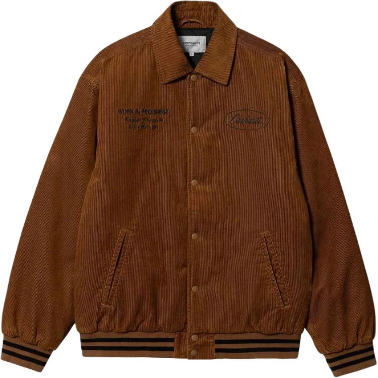 Carhartt WIP Brown Logo Collar Loose Fit Long Sleeve Jacket I0324361QBXX