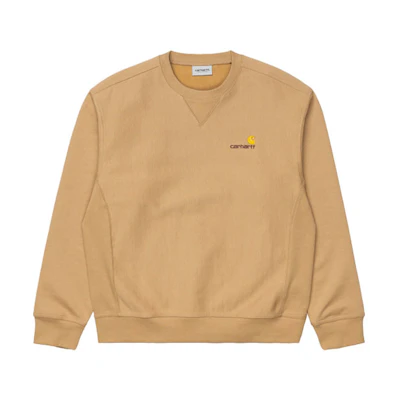 Carhartt WIP Brown Logo Crewneck Long-Sleeve Sweatshirt I025475-07E-00
