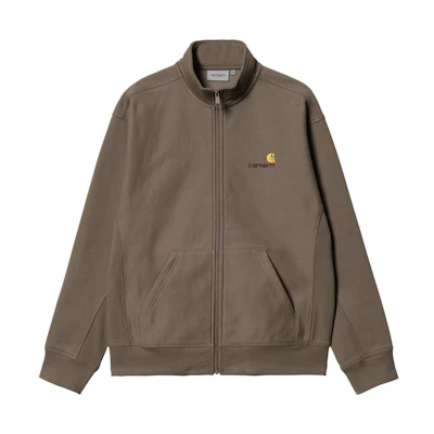 Carhartt WIP Brown Zip Jacket with Solid Logo Embroidery I031686-1CR-XX