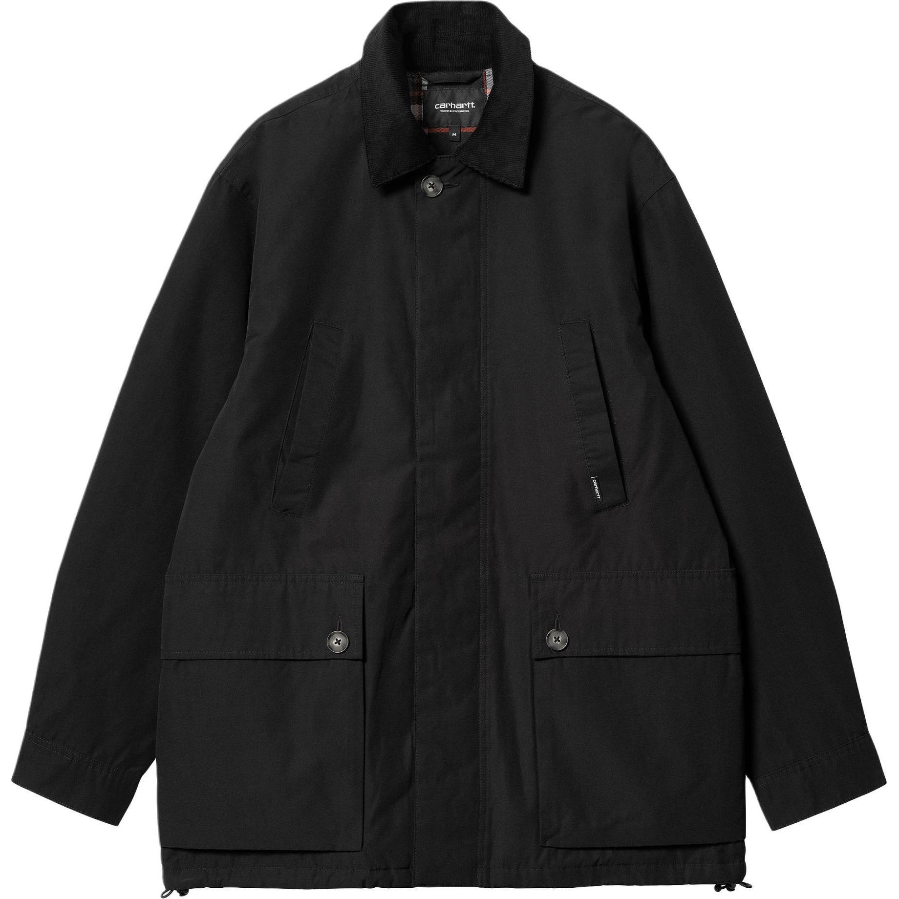 Shop Carhartt WIP Bryce Jacket Black - Corduroy Collar, Zip Pocket, Unisex Long Sleeve. I032249-00E-XX