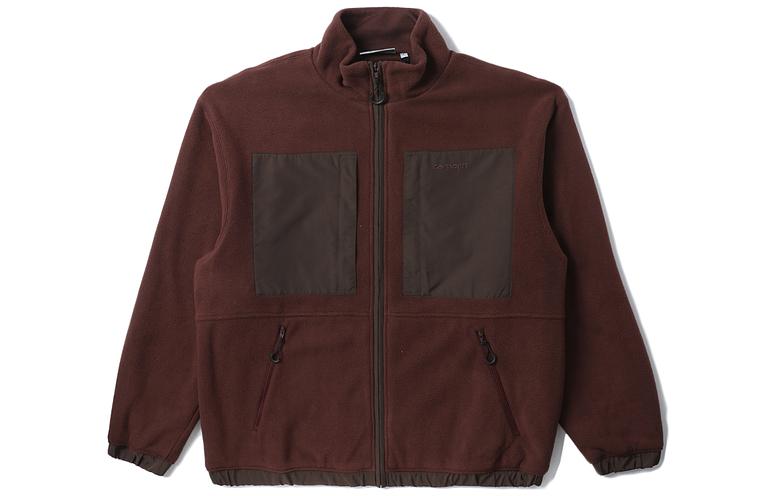 Carhartt WIP Burgundy Logo Patch Pocket Back Graphic Loose Jacket CHXJKA222038J-BDX
