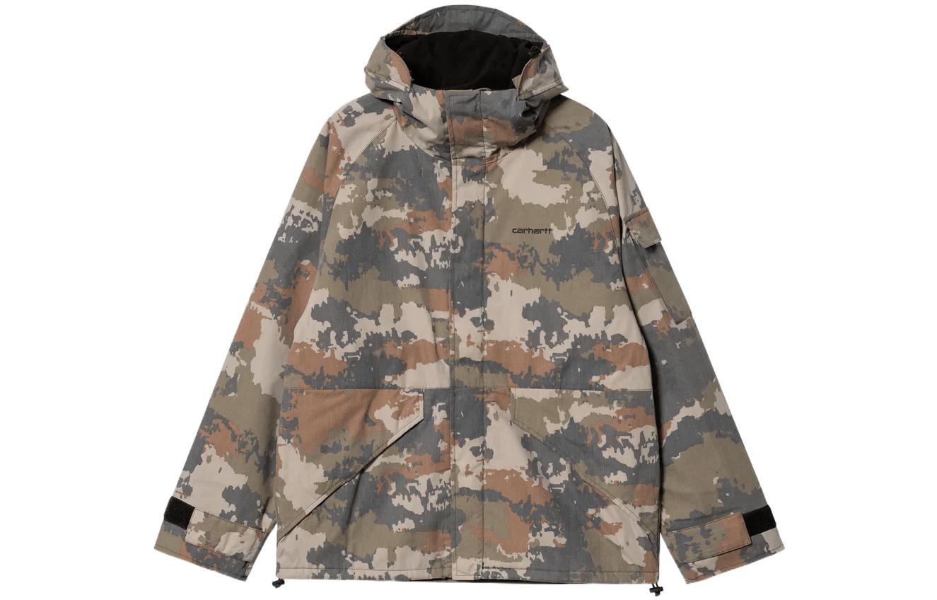 Carhartt WIP Camo Logo Print Loose Fit Zip Jacket I030830-15P-XX