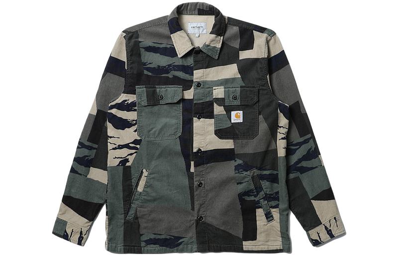 Carhartt WIP Camouflage Button-Up Long Sleeve Jacket Multicolor Men CHXJKI030285I-MLX