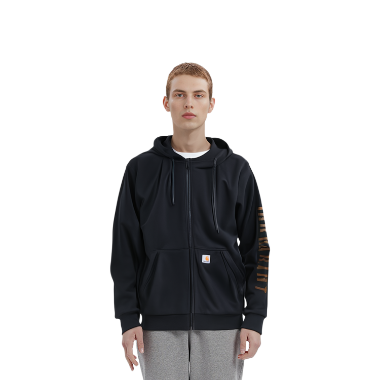 Carhartt WIP Carhartt Rain Defender Fleece-Lined Logo Graphic Hoodie Loose Fit Sweatshirt TS5443 圖 3